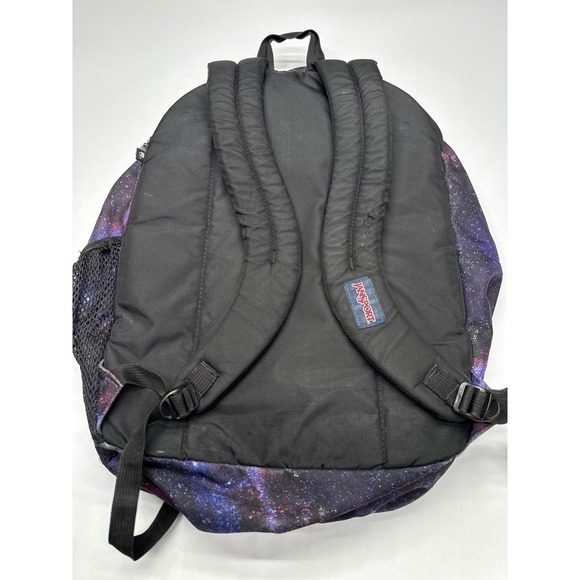 JanSport Backpack Galaxy Print School Book Bag Travel Laptop Purple Blue - Picture 4 of 6